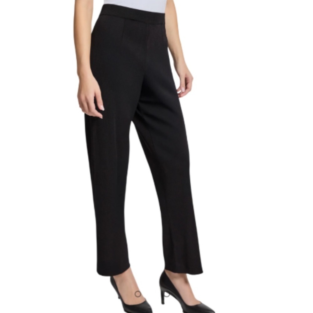 Misook Pull On Straight Leg Pants Black Small - NWT